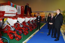 Azerbaijani president visits food industry, agriculture exhibitions in Baku (PHOTO)