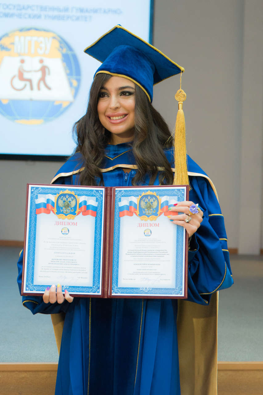 Лейле Алиевой вручен диплом почетного профессора Московского государственного гуманитарно-экономического университета (ФОТО)