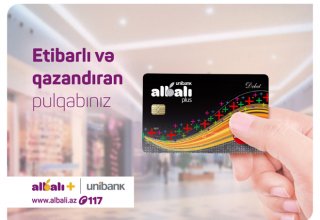 Unibankın ALBALI PLUS debet kartın sahibi olmaq daha da rahat oldu