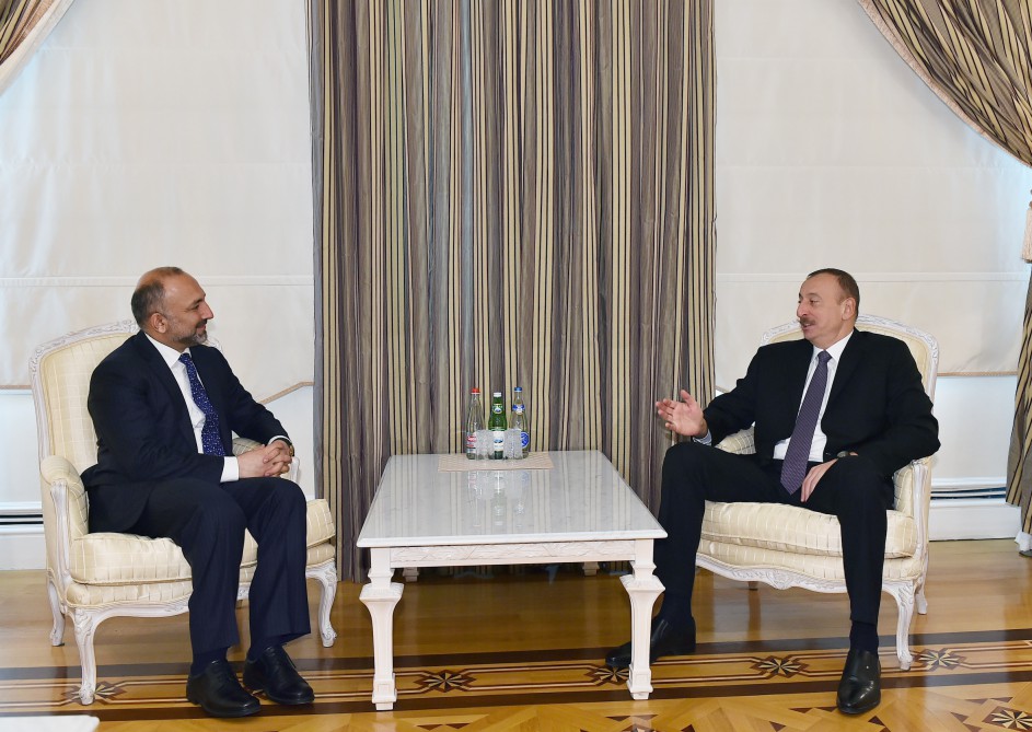 Azerbaijani president receives Afghan national security advisor