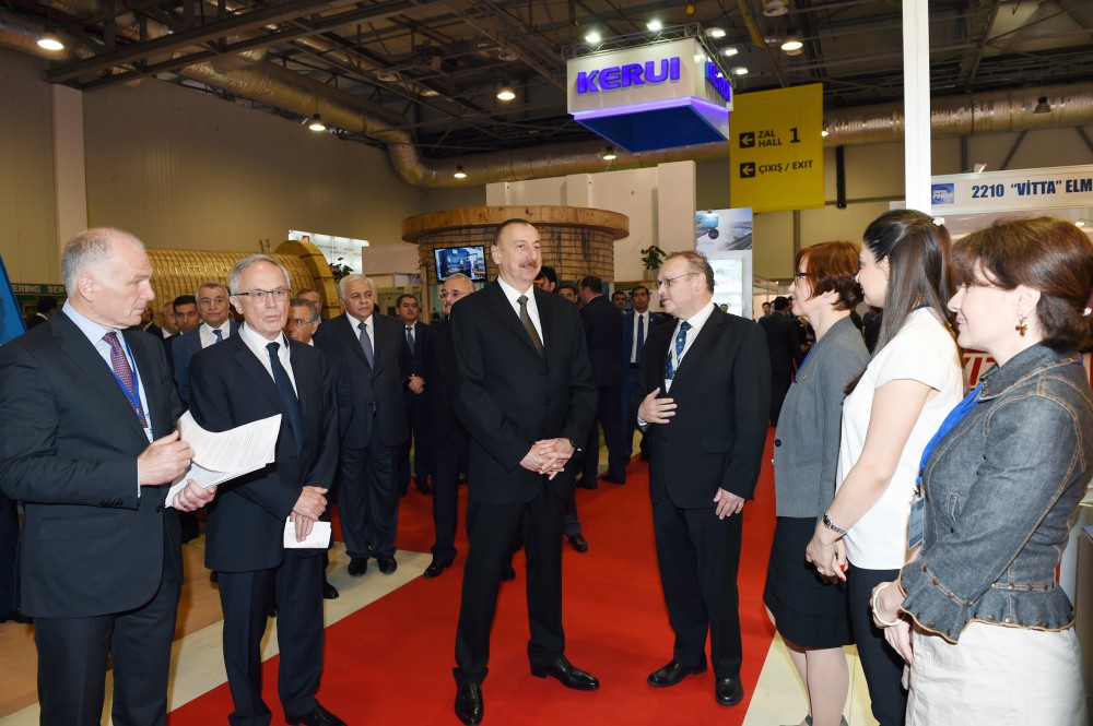 Azerbaijani president attends opening of Caspian Oil & Gas exhibition 2016