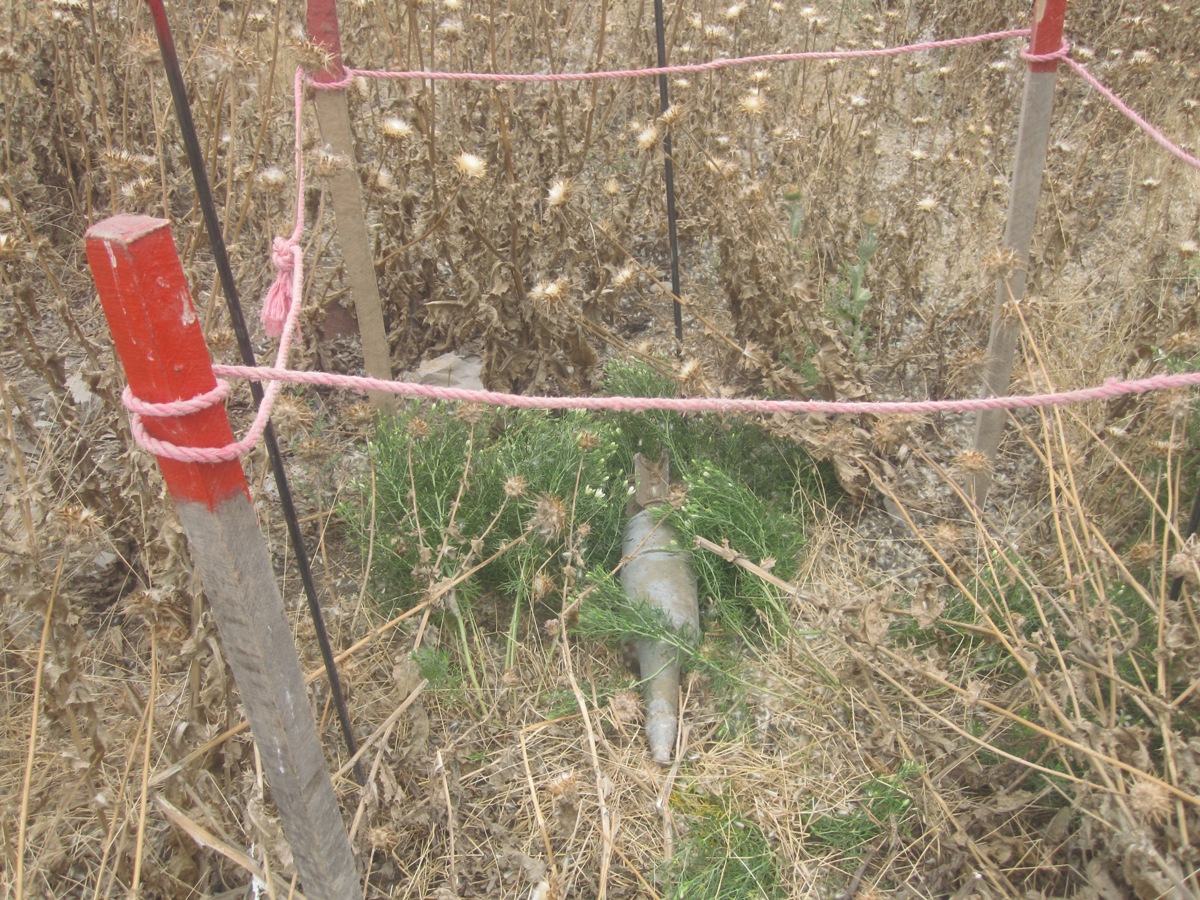 В прифронтовых районах Азербайджана обезврежены пять неразорвавшихся боеприпасов (ФОТО)
