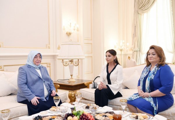 Azerbaijan’s First Lady Mehriban Aliyeva meets with Turkish PM’s spouse