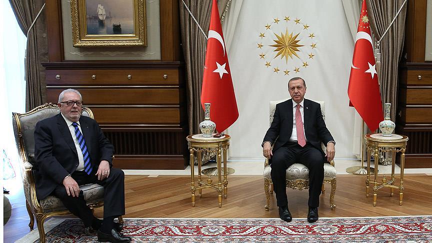 Cumhurbaşkanı Erdoğan AKPM Başkanı Agramunt'u kabul etti