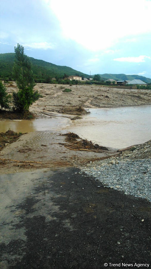 Сели нанесли ущерб селам Исмаиллинского района Азербайджана (ФОТО)