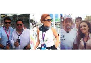 Азербайджанские звезды-болельщики Гран-при Европы Формулы 1 (ФОТО)