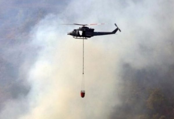 Qubada dağlıq ərazidə yanğının söndürülməsinə helikopterlər cəlb olunub