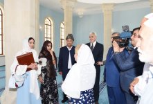 Azerbaijan’s first lady attends opening of Zira Juma Mosque complex (PHOTO)