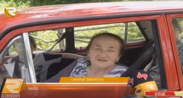 70 yaşlı Cahanə nənə 36 ildir taksi sürür (FOTO/VİDEO)