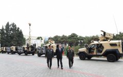 Prezident İlham Əliyev Silahlı Qüvvələrin Baş Qərargahının yeni inzibati binasının açılışında iştirak edib (FOTO)