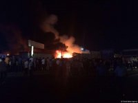 Big fire extinguished at car market in Baku (PHOTO/VIDEO)