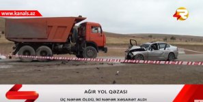 Bakı-Şamaxı yolunda dəhşətli qəza – 3 ölü, 2 yaralı (FOTO/VİDEO)