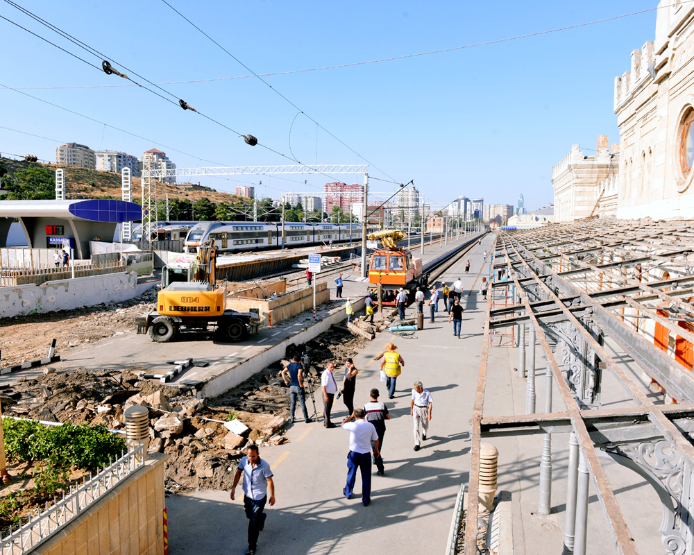 Капремонт Бакинского ж/д вокзала будет завершен к концу года (ФОТО) - Gallery Image