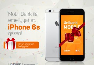 Unibank предоставляет возможность клиентам выиграть İphone 6S