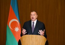 Azerbaijani president attends see-off ceremony for athletes competing at Rio Olympics (PHOTO)
