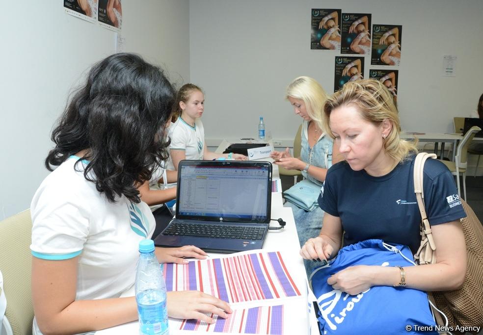 Teams getting accredited for FIG World Cup Final in Rhythmic Gymnastics in Baku (PHOTO)