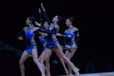 Bakıda gimnastların qrup hərəkətləri (FOTOLAR)