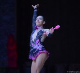 Bədii gimnastika üzrə Dünya Kubokunun ikinci günü (FOTOLAR)