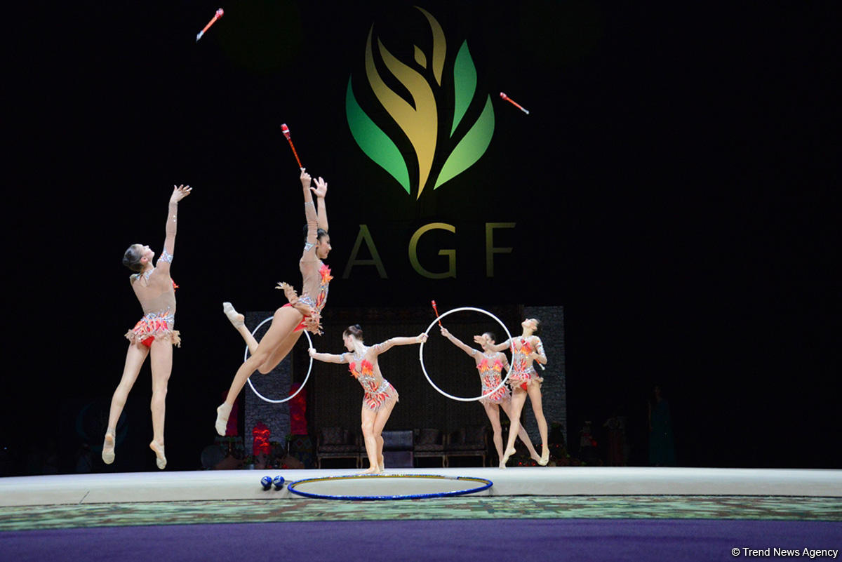 Групповые выступления на Кубке мира по художественной гимнастике в Баку (ФОТОРЕПОРТАЖ)