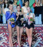 В Баку прошла церемония награждения победителей Кубка мира по художественной гимнастике в упражнениях с булавами и лентой (ФОТО)