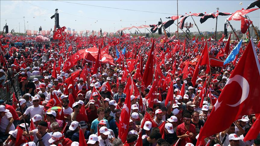 Suruç'ta Türk bayraklarıyla PKK terörüne tepki