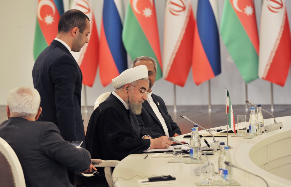 Azerbaijani, Russian, Iranian presidents sign Baku summit declaration