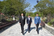 Президент Ильхам Алиев принял участие в открытии бульварно-паркового комплекса «Габала»  (ФОТО)