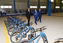 Prezident İlham Əliyev İsmayıllıda velosiped istehsalı zavodunun açılışında iştirak edib (FOTO)