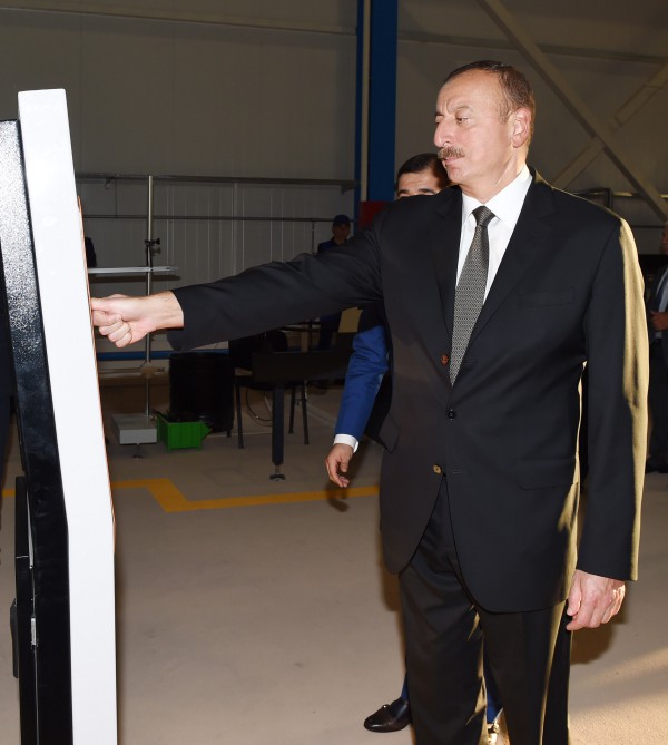President Aliyev attends opening of bicycle factory in Ismayilli