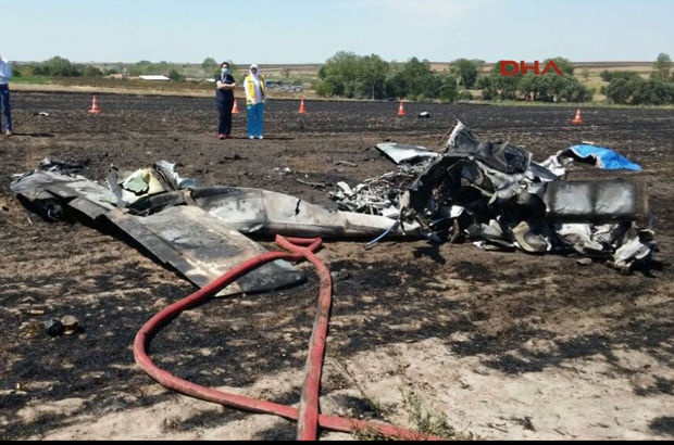 Çorlu'da eğitim uçağı düştü: 2 ölü