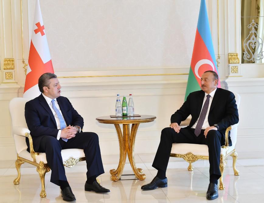 Cumhurbaşkanı Aliyev Gürcistan Başbakanı’nı kabul etti