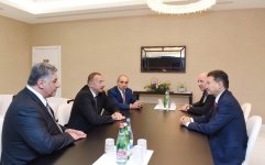 President Ilham Aliyev, his spouse met with President of World Chess Federation (PHOTO)