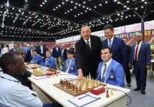 Президент  Ильхам Алиев принял участие в церемонии старта первого тура 42-й Всемирной шахматной олимпиады (ФОТО)