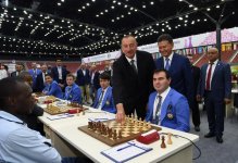 Cumhurbaşkanı Aliyev 42. Dünya Satranç Olimpiyatları ilk turu açılışına katıldı