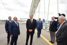Президент Ильхам Алиев открыл участок дороги Алят-Астара - государственная граница Ирана (ФОТО)