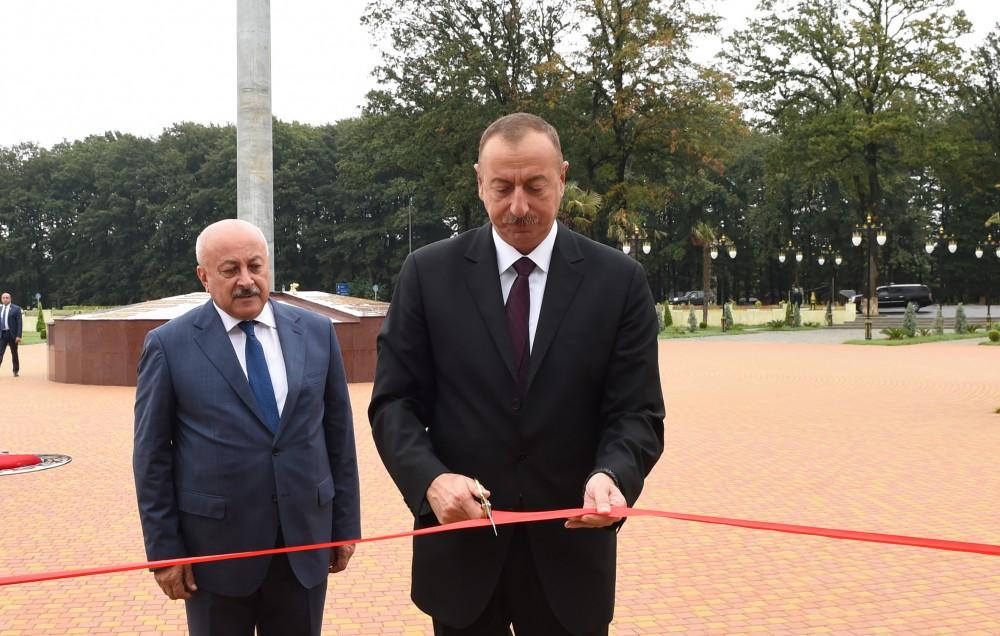 Ilham Aliyev opens Flag Square in Masalli (PHOTO)