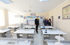 Ilham Aliyev views overhauled school in Baku