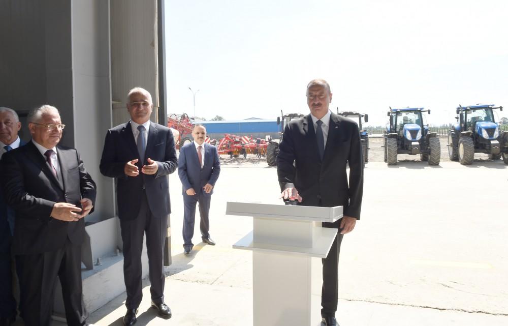 Президент Ильхам Алиев принял участие в открытии Яламинского агропарка (ФОТО)
