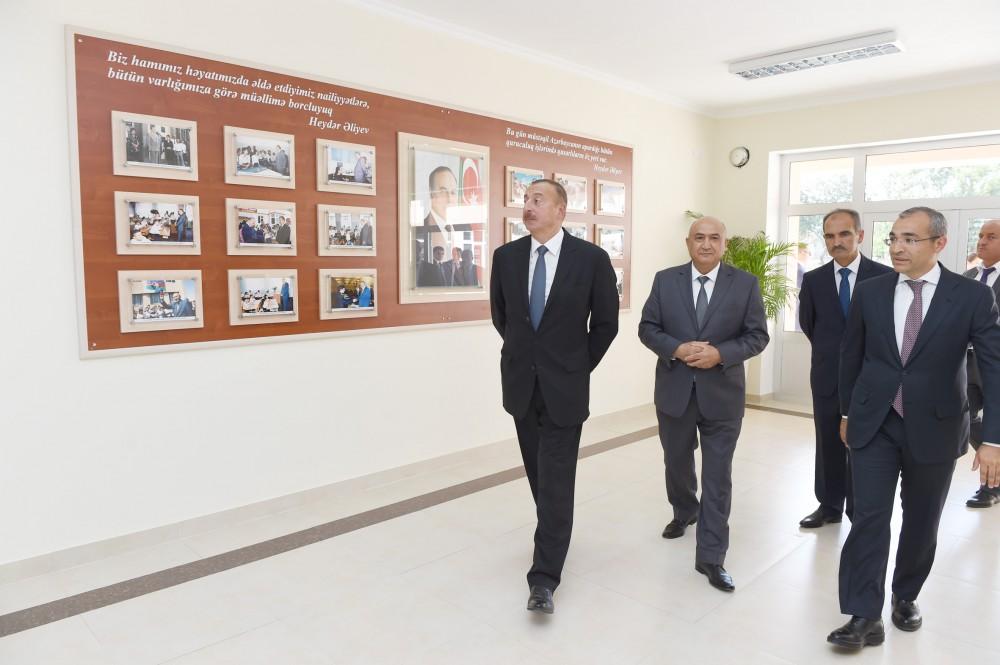 Qusarın Hil kəndində tam orta məktəbin yeni binası istifadəyə verilib (FOTO)