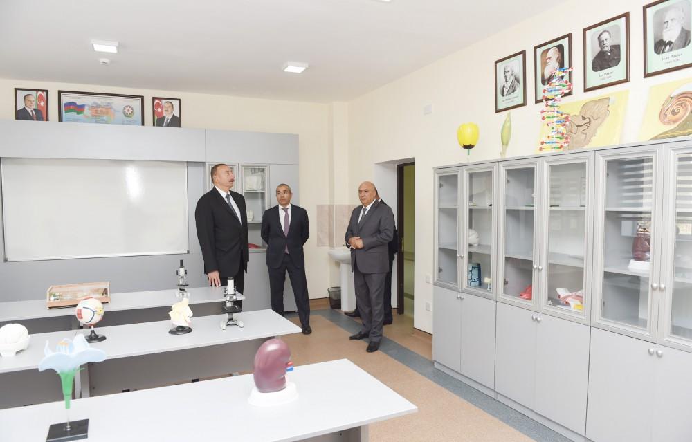Qusarın Hil kəndində tam orta məktəbin yeni binası istifadəyə verilib (FOTO)
