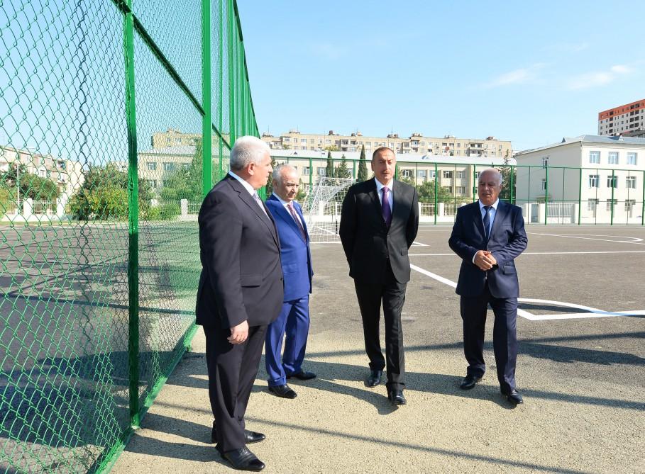 Ilham Aliyev views overhauled school-lyceum in Baku (PHOTO) (UPDATE)