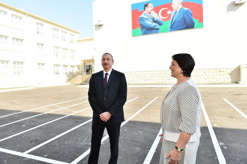 Ilham Aliyev opens new building of school in Sabunchu district