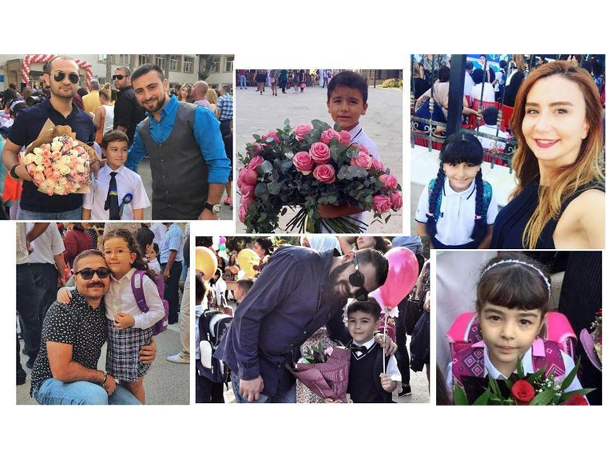 Азербайджанские звезды вместе с детьми пошли в школу (ФОТО)