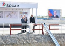 Ilham Aliyev attends ground breaking ceremony of new facility (PHOTO)