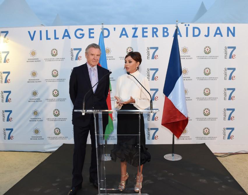 Mehriban Aliyeva at opening of Azerbaijani Village in Paris (PHOTO)