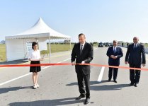 Prezident İlham Əliyev Kürdəmir-Ucar-Yevlax-Tərtər avtomobil yolunun yenidənqurmadan sonra açılışını edib (FOTO) (YENİLƏNİB)