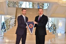 Президент Азербайджана принял главу УЕФА (ФОТО)