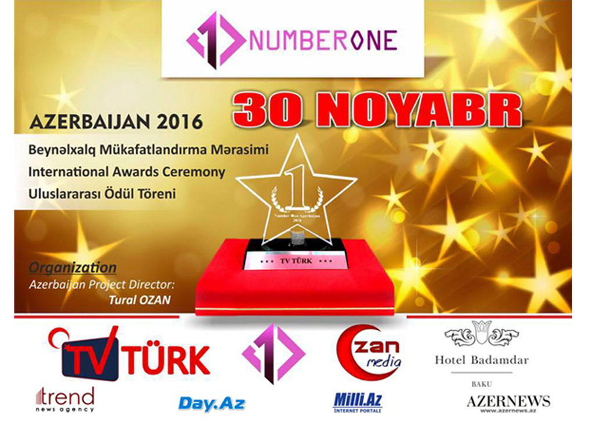 В Баку пройдет церемония награждения международной премии Number One