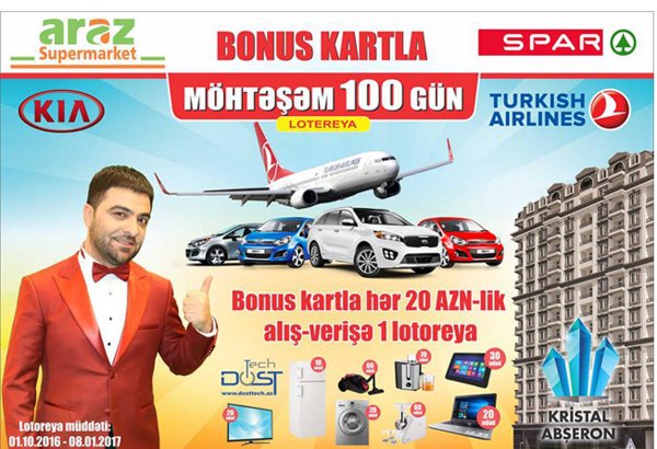 "Möhtəşəm 100 gün" lotereyasının 2-ci tirajına start verildi