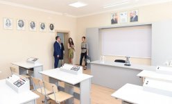 Mehriban Əliyeva Masazırda Heydər Əliyev Fondunun dəstəyi ilə inşa olunan tam orta məktəbin açılışında iştirak edib (FOTO)